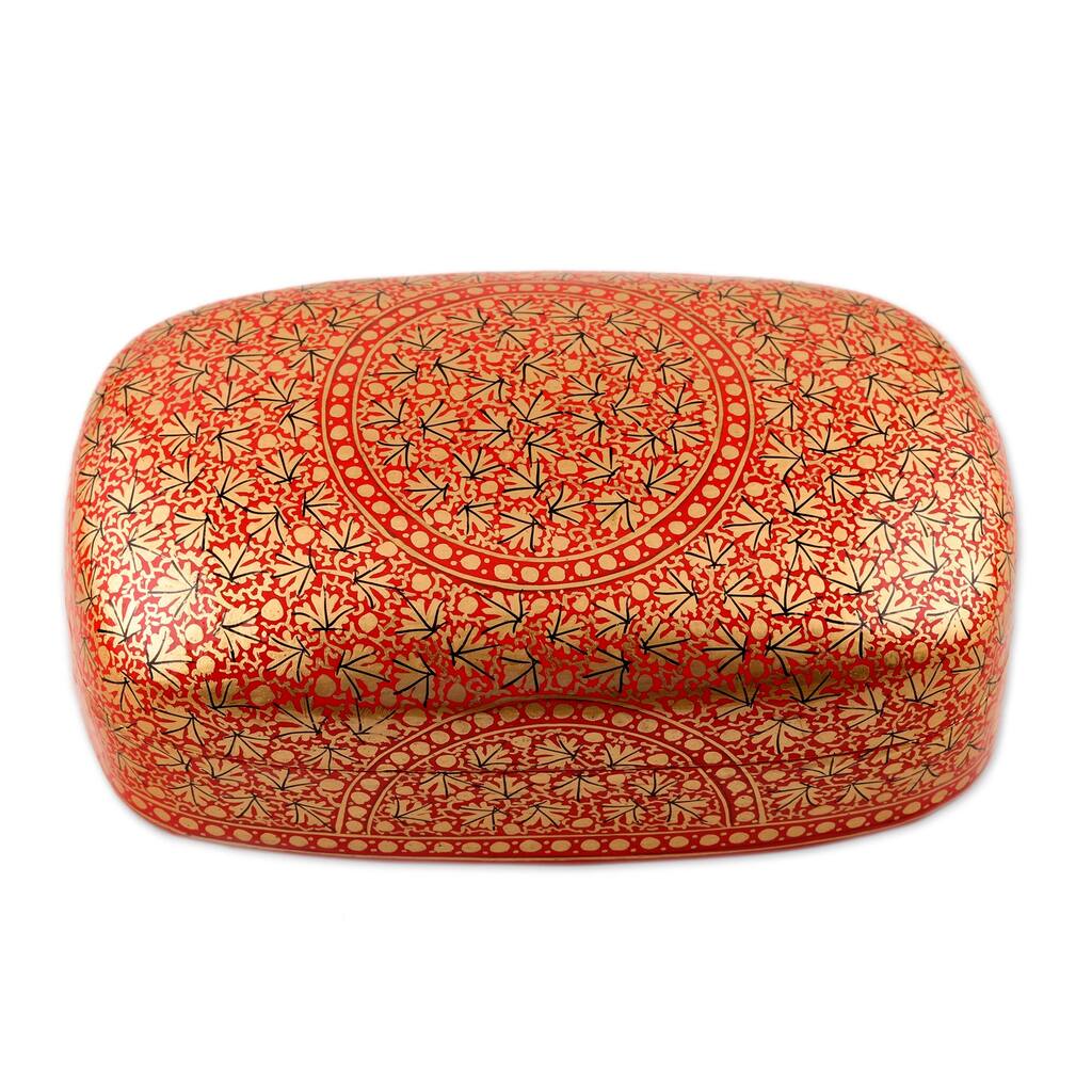 Novica Handmade Kashmir Treasure Papier Mache Decorative Box