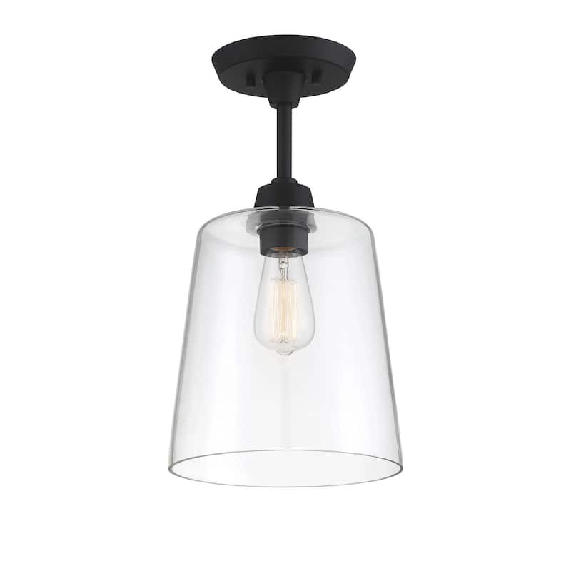 Meridian M60010 Single Light 10" Wide Semi-Flush Ceiling Fixture - Matte Black