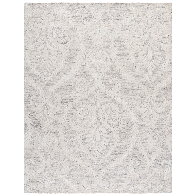 SAFAVIEH Handmade Glamour Bejushe Wool Rug - 9' x 12' - Grey/Beige