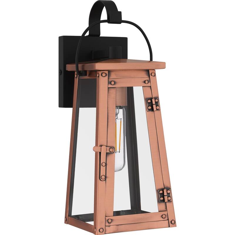 Aged Copper One Light Outdoor Wall Mount from the Carolina Collection - Aged Copper