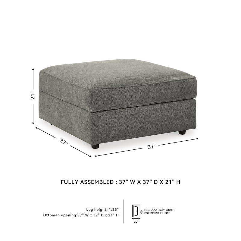 Signature Design by Ashley O'Phannon Gray Storage Ottoman