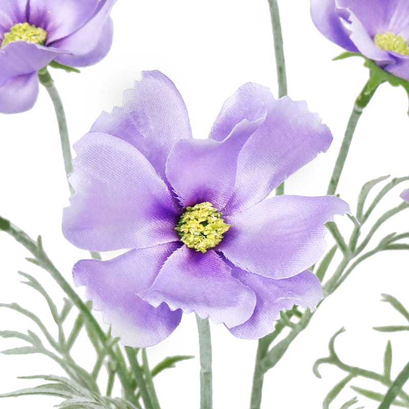 Set of 6 Purple Artificial Cosmos Flower Stem Spray 24in - 24" L x 6" W x 6" DP