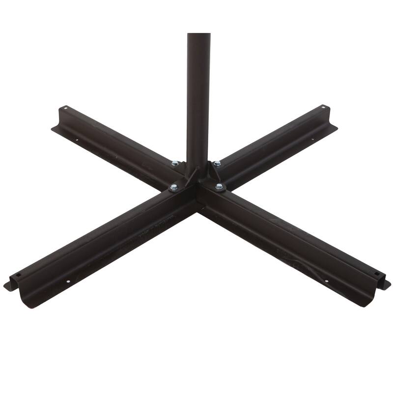 10FT Patio Roman Umbrelle, 360° rotation with Cross Base