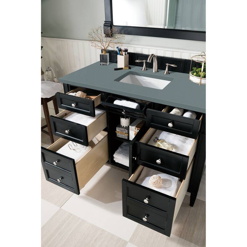 James Martin Vanities Brittany 48" Single Vanity, Black Onyx