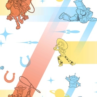 Disney & Pixar Toy Story 4 Retro Blue & Orange Wallpaper