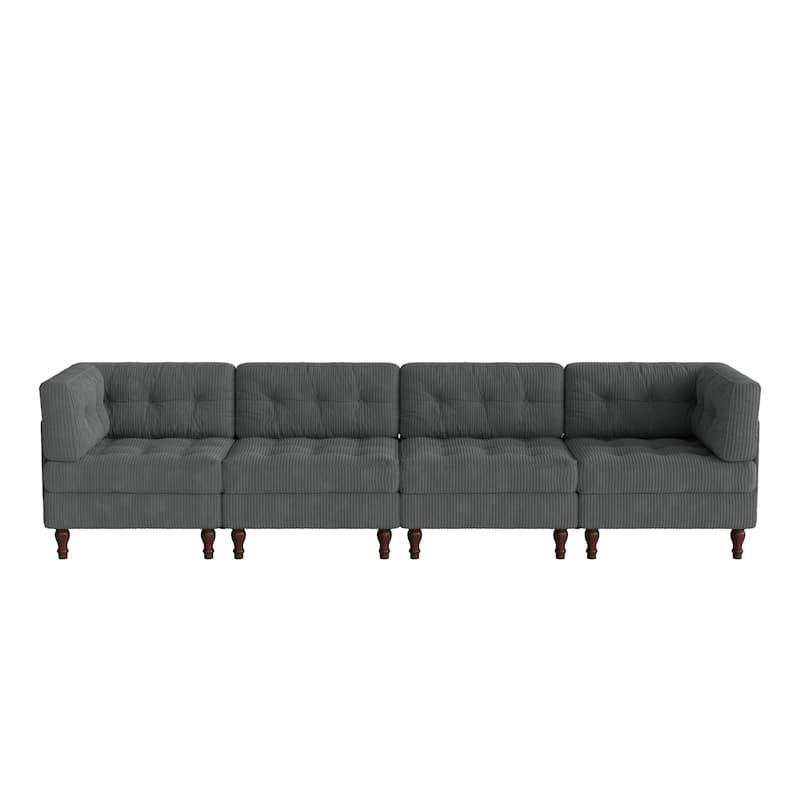 Madison Oversized Upholstered Corduroy Modular Sectional Sofa