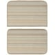 preview thumbnail 51 of 52, Garland Rug Carnival Striped Durable Indoor Area Rug Set1(18"x28", 18"x28") - Earth Toned