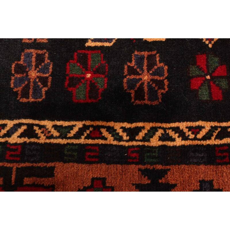 ECARPETGALLERY Hand-knotted Teimani Black Wool Rug - 3'11 x 6'2