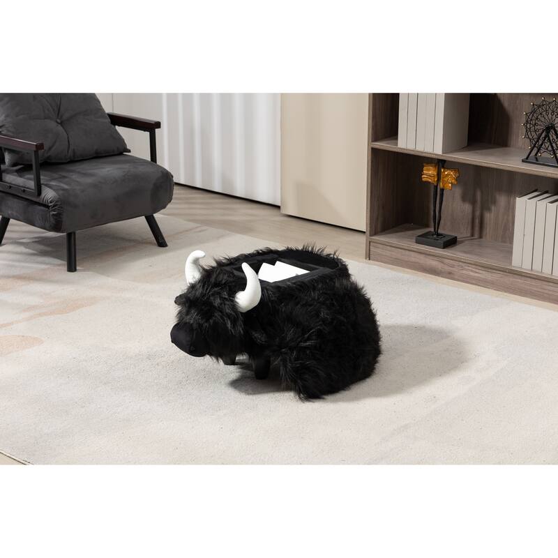 Harry Cow Animal Kids Storage Ottoman Stool