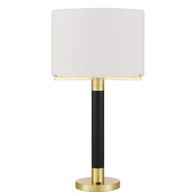 Goldston 27.5" Height Antique Brass Metal Table Lamp - One Size
