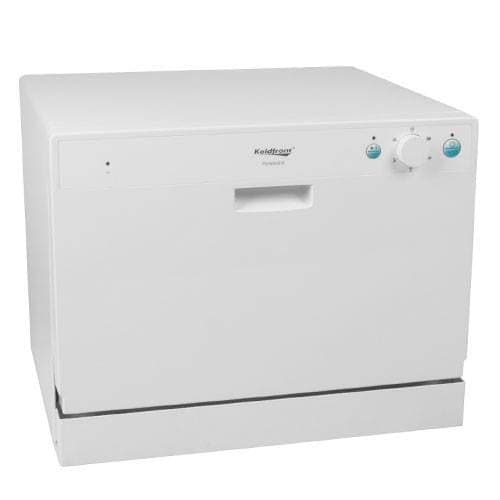 Koldfront PDW60E 22 Inch Wide 6 Place Setting Countertop Dishwasher with High Heat Dishwashing