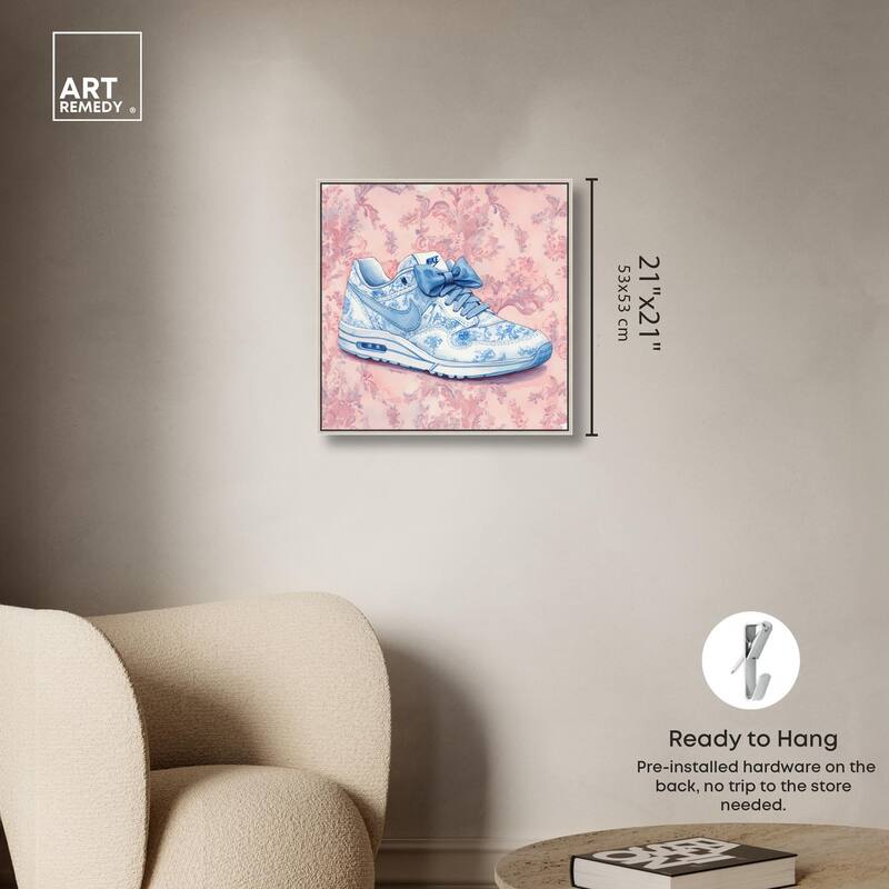Blue Bow Sneaker II Canvas by Art Remedy