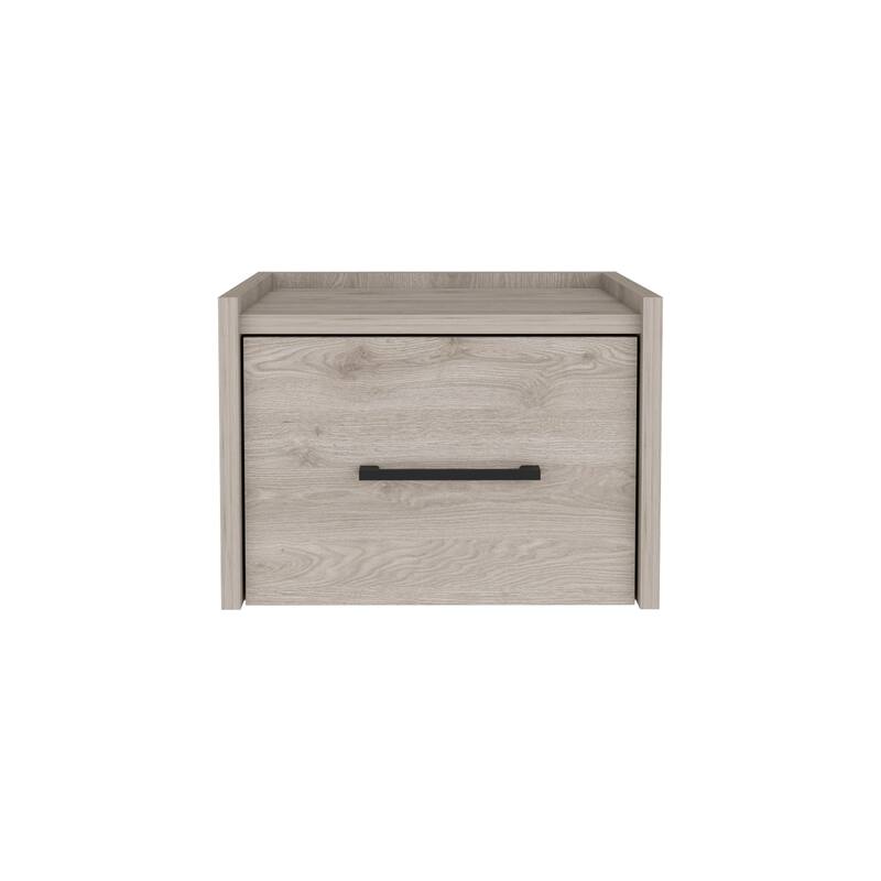 Wall-Mounted Floating Nightstand with Drawer, Space-Saving Side Table for Bedroom or Living Room