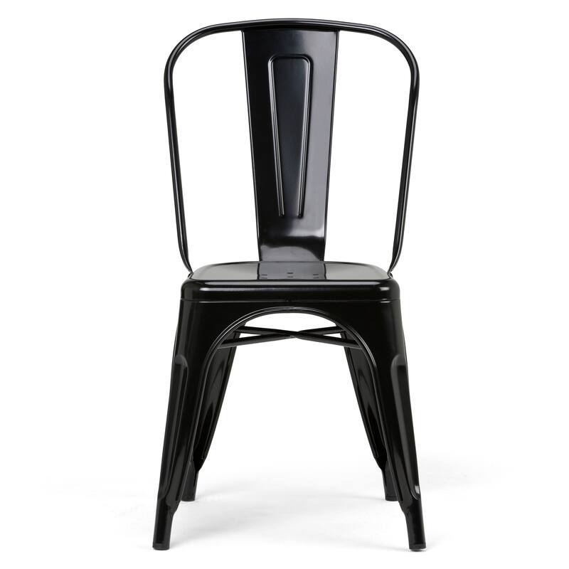 WYNDENHALL Freya Industrial Metal Dining Side Chair (Set of 2) , Fully Assembled - 17.7"w x 21.1"d x 33.1"h