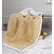 preview thumbnail 2 of 28, Luxurious Cotton Unisex Baby Blanket Waffle Weave with Sherpa Backing Soft Cozy 30''x40'' Receiving Crib Stroller Nap Blanket Beige