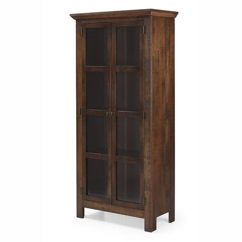 The Beach House Design Accent Cabinet w/ Glass Doors