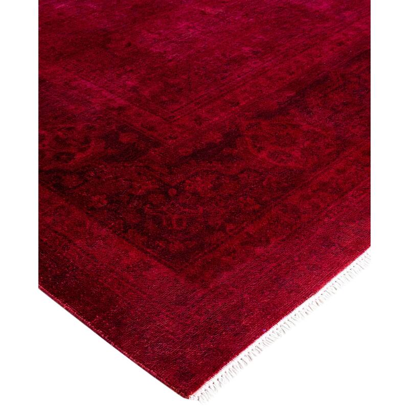 Overdyed One-of-a-Kind Hand-Knotted Area Rug - Pink - 9' 2" x 11' 10"