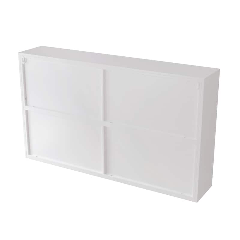 47.25" 4-door Glass Wall-mounted Cabinet Storage,