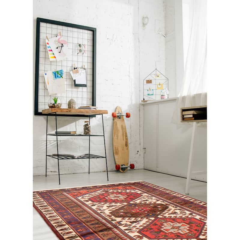 ECARPETGALLERY Hand-knotted Andelz Cream Wool Rug - 3'4 x 4'11