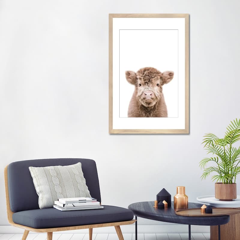 iCanvas "Highland Cow" by Tiny Treasure Prints