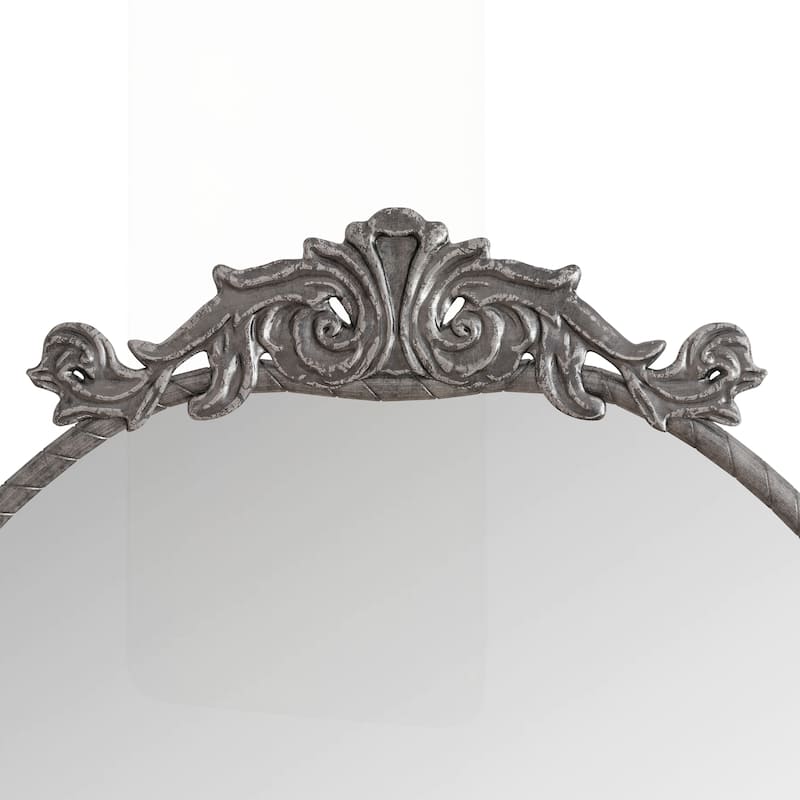 Vintage-Inspired Ornate Wall-Mounted Full Body Mirror