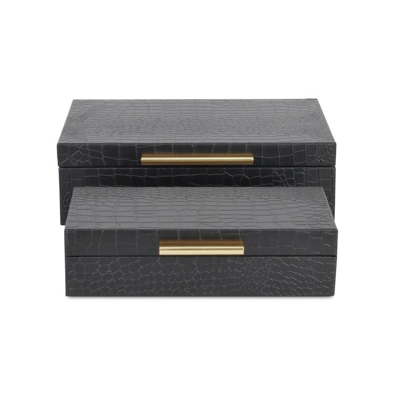 Lusan Black Vinyl Decorative Box Set