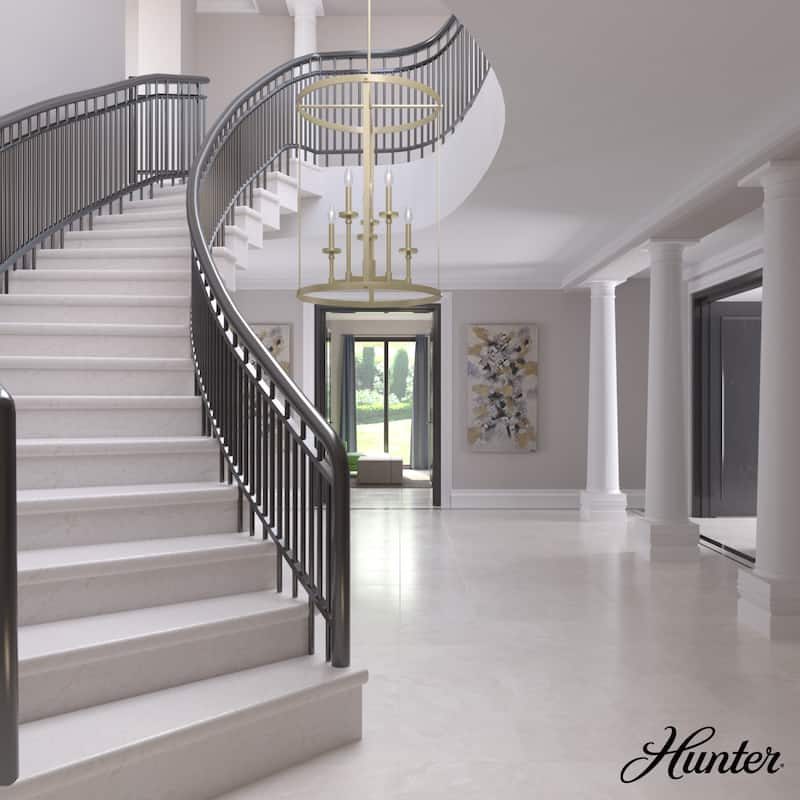 Hunter Briargrove Candle Pendant - Entry/ Foyer - Glam, Modern Farmhouse, Transitional