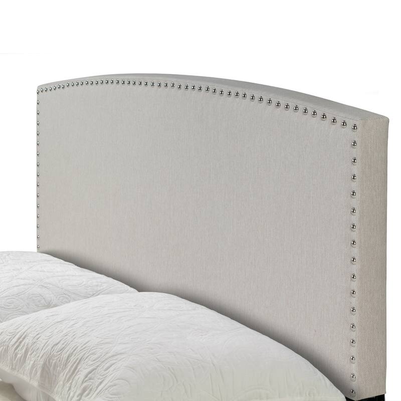 Ausca Fabric Queen Bed with Nail Head Trim