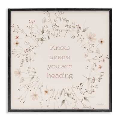 Stupell Know Where You Are Heading Framed Giclee Art Design By Susan Ball