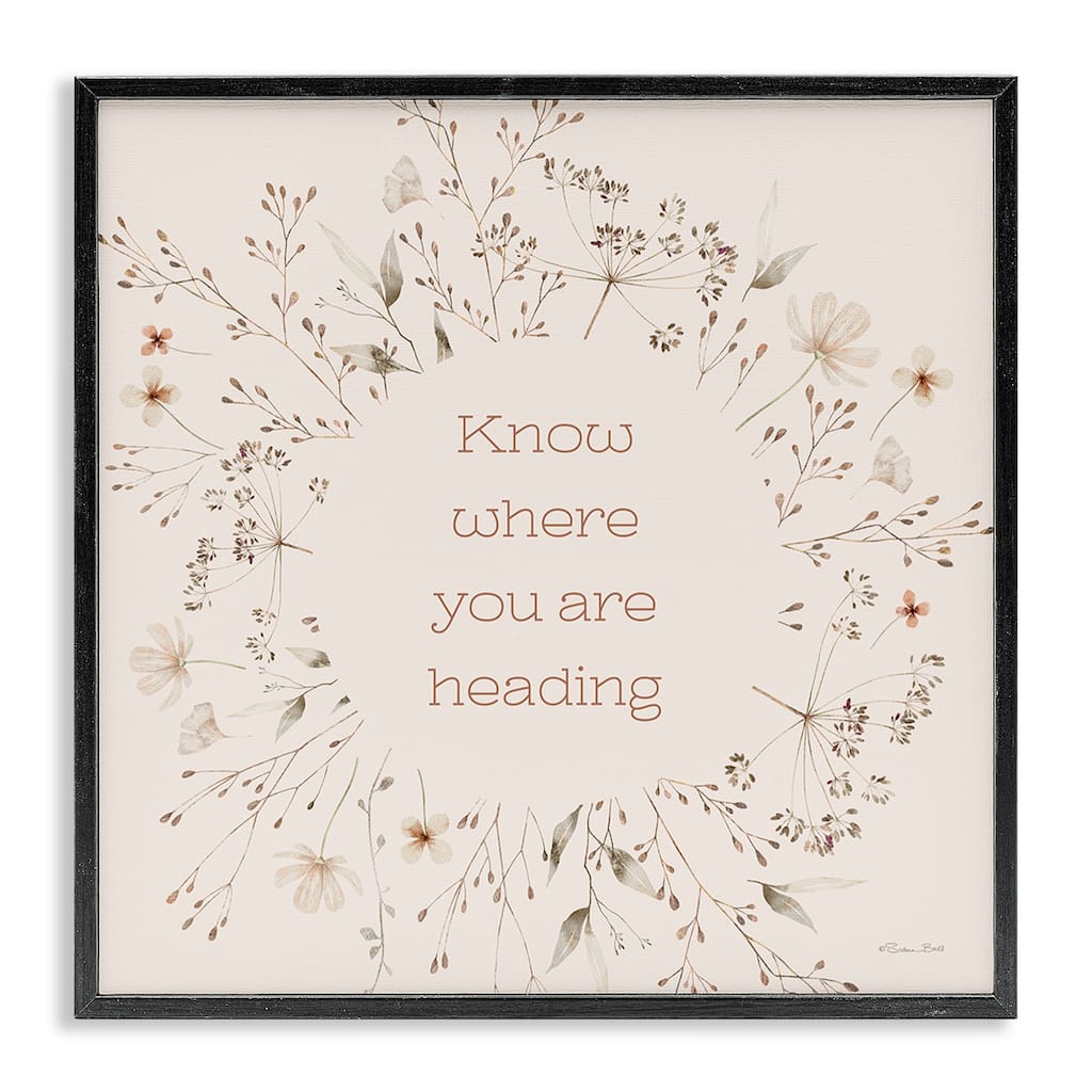 Stupell Know Where You Are Heading Framed Giclee Art Design By Susan Ball