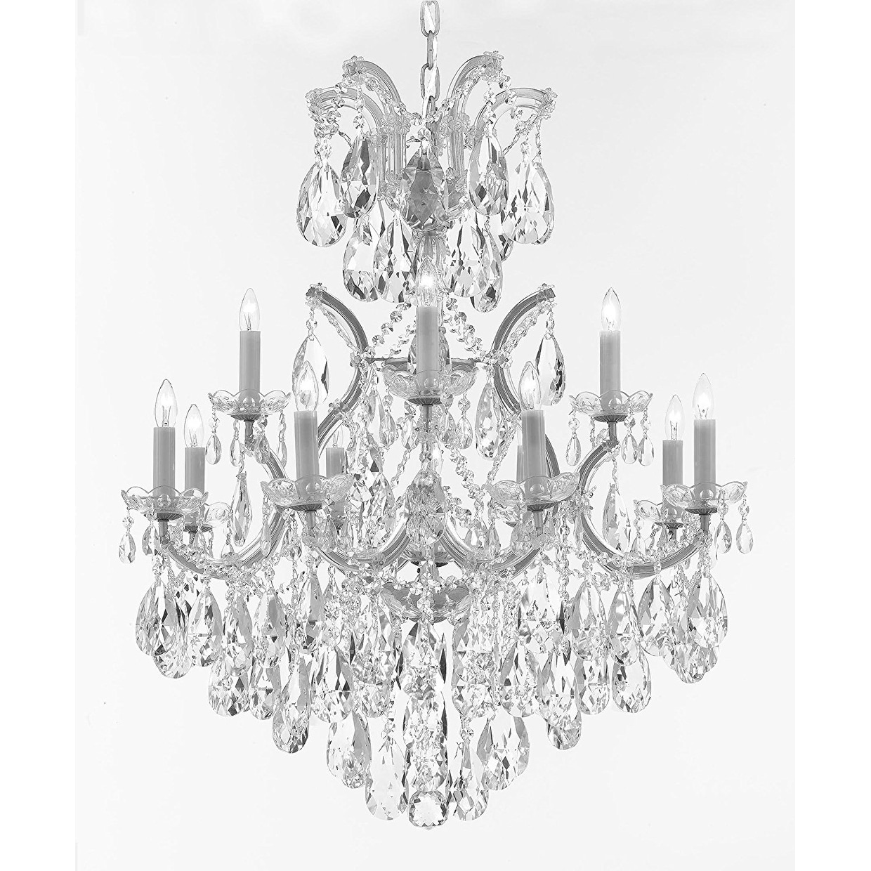 Maria Theresa Chandelier With Luxe Crystals - Chandeliers For Bedrooms by Overstock.com