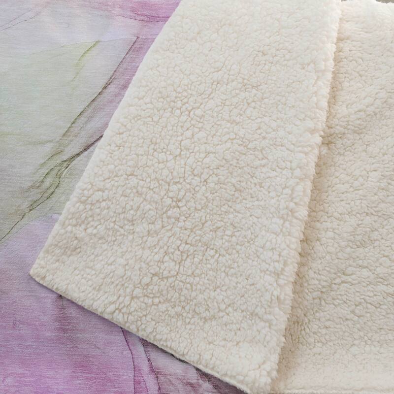 Premium Machine Washable Abstract Contemporary Sherpa Throw Blanket