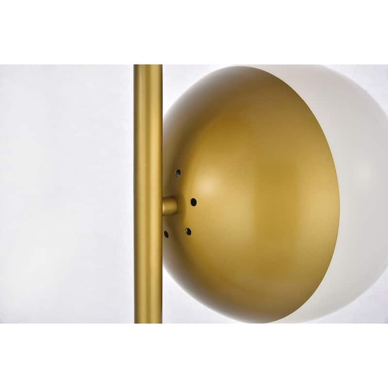 2-Light Floor Lamp with Frosted White Glass