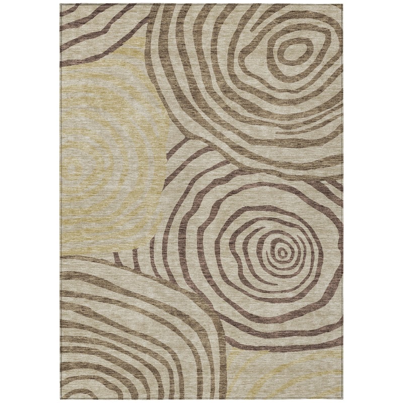 HomeRoots Abstract Transitional Rectangle Outdoor Rug
