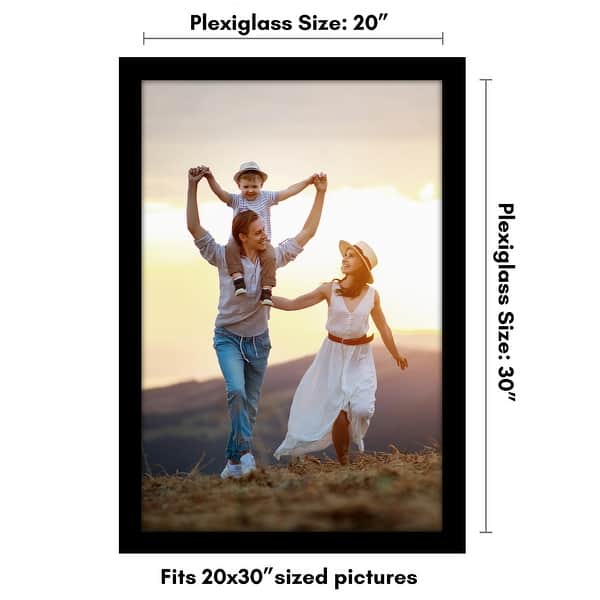 dimension image slide 0 of 9, Americanflat Poster Frame - Wooden Picture Frame with Plexiglass Cover