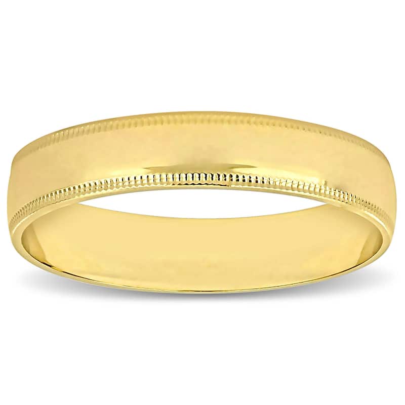 Miadora 4mm Ladies Wedding Band in 10k Yellow Gold