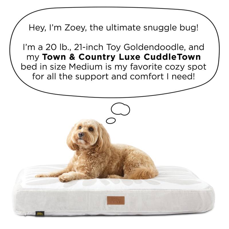 TOWN & COUNTRY LUXE CuddleTown Matisse Pillow Crate Mat Reversible Pet Bed Navy Blue for Large Dogs