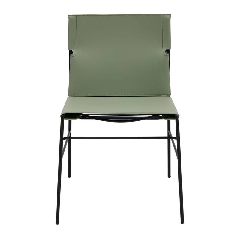 Aria Home Sage Fabien Dining Chair Recycled Leather with Stitch Detail