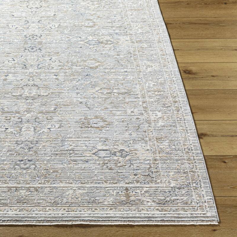 Tyrek Traditional Border Fringed Area Rug