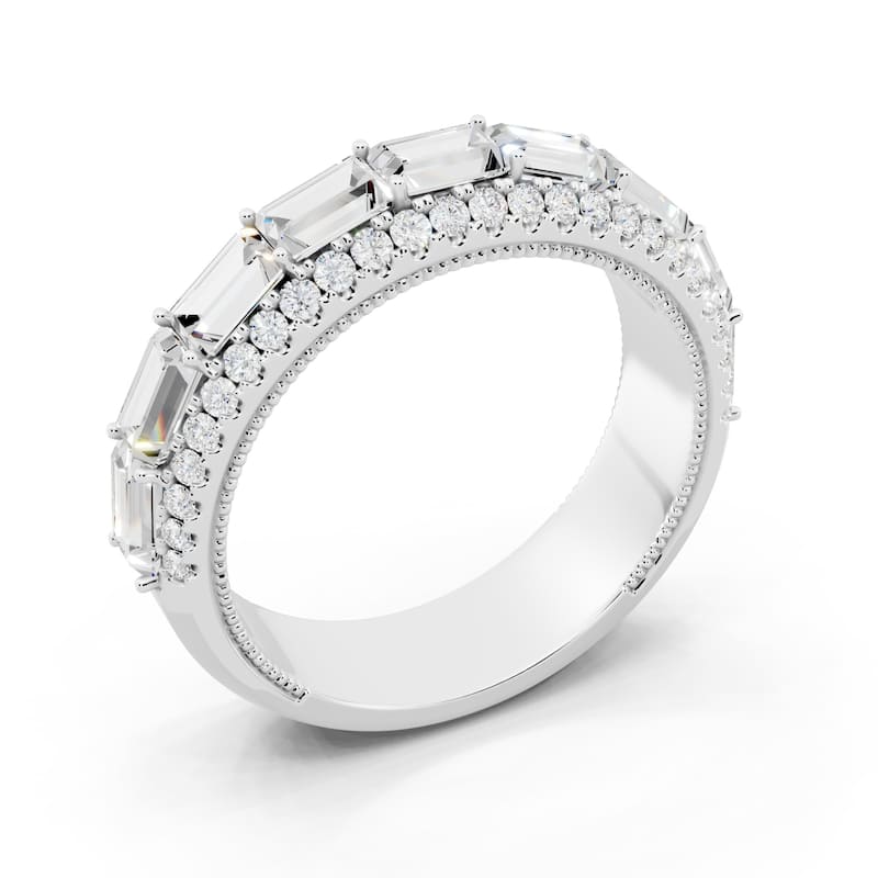 Auriya 14k Gold 2 1/10ctw Lab Grown Diamond East-West Anniversary Ring (E-F VS)