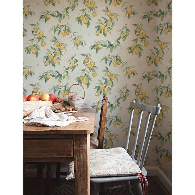 Chesapeake Lemonade Yellow Citrus Wallpaper