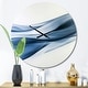 preview thumbnail 9 of 9, Designart 'Glittering Light Blue Pattern' Oversized Modern Wall Clock 23 in. wide x 23 in. high