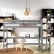 preview thumbnail 18 of 33, Stylistic Elements Full Loft Bed with Platform with Ladders Grey