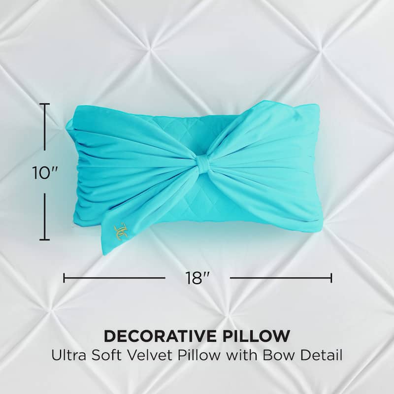 Juicy Couture Velvet Bow Designer Decorative Pillow