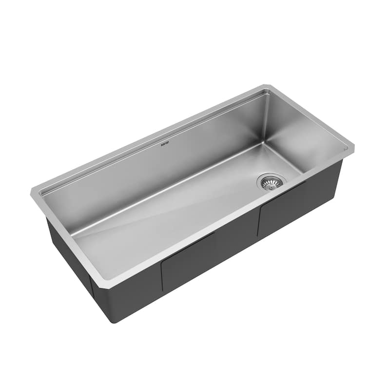 Karran Elite WS-39-PK1 Undermount 39" Single Bowl Stainless Steel Workstation Kitchen Sink