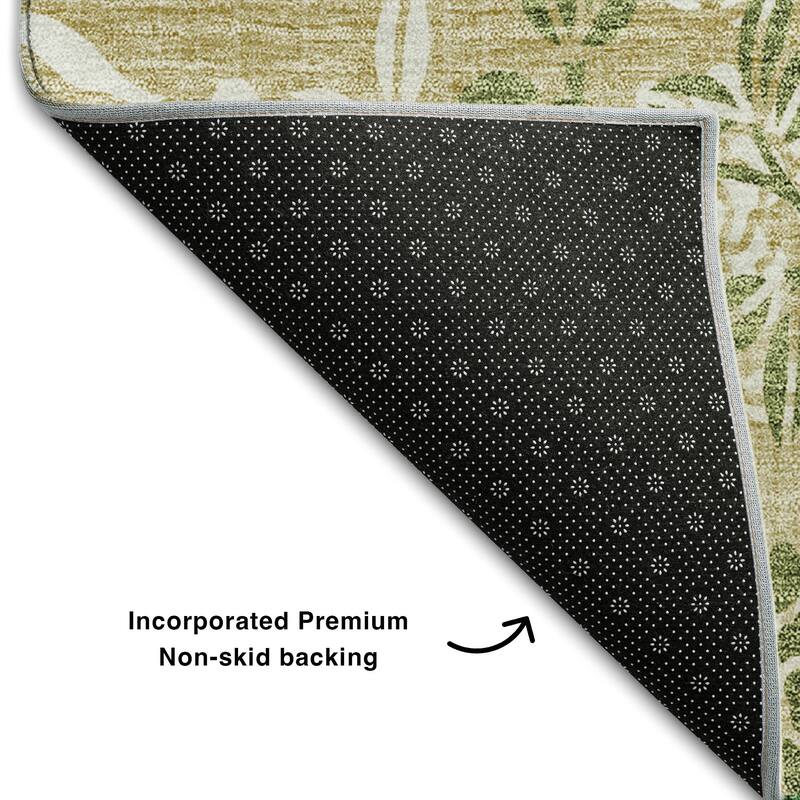 Premium Washable Super Soft Floral Imprints Mayfield Rug