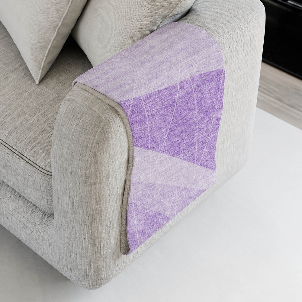 Premium Machine Washable Modern Prism Sherpa Throw Blanket