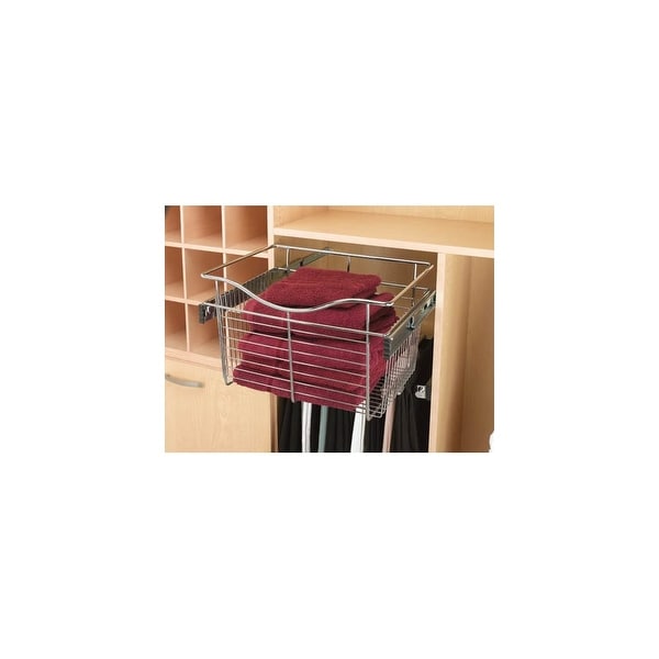 Rev-A-Shelf CB-181411 CB Series 18" Wide by 14" Deep by 11" High Pull Out Closet Basket