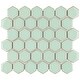 preview thumbnail 2 of 7, SomerTile Hudson Due Hex 2" Light Green 12-1/2" x 11-1/4" Porcelain Mosaic Tile