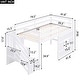 preview thumbnail 12 of 16, Twin Size Loft Bed with Storage Staircase, Window & Guardrails, Pine Wood Frame, No Box Spring Needed, Gray